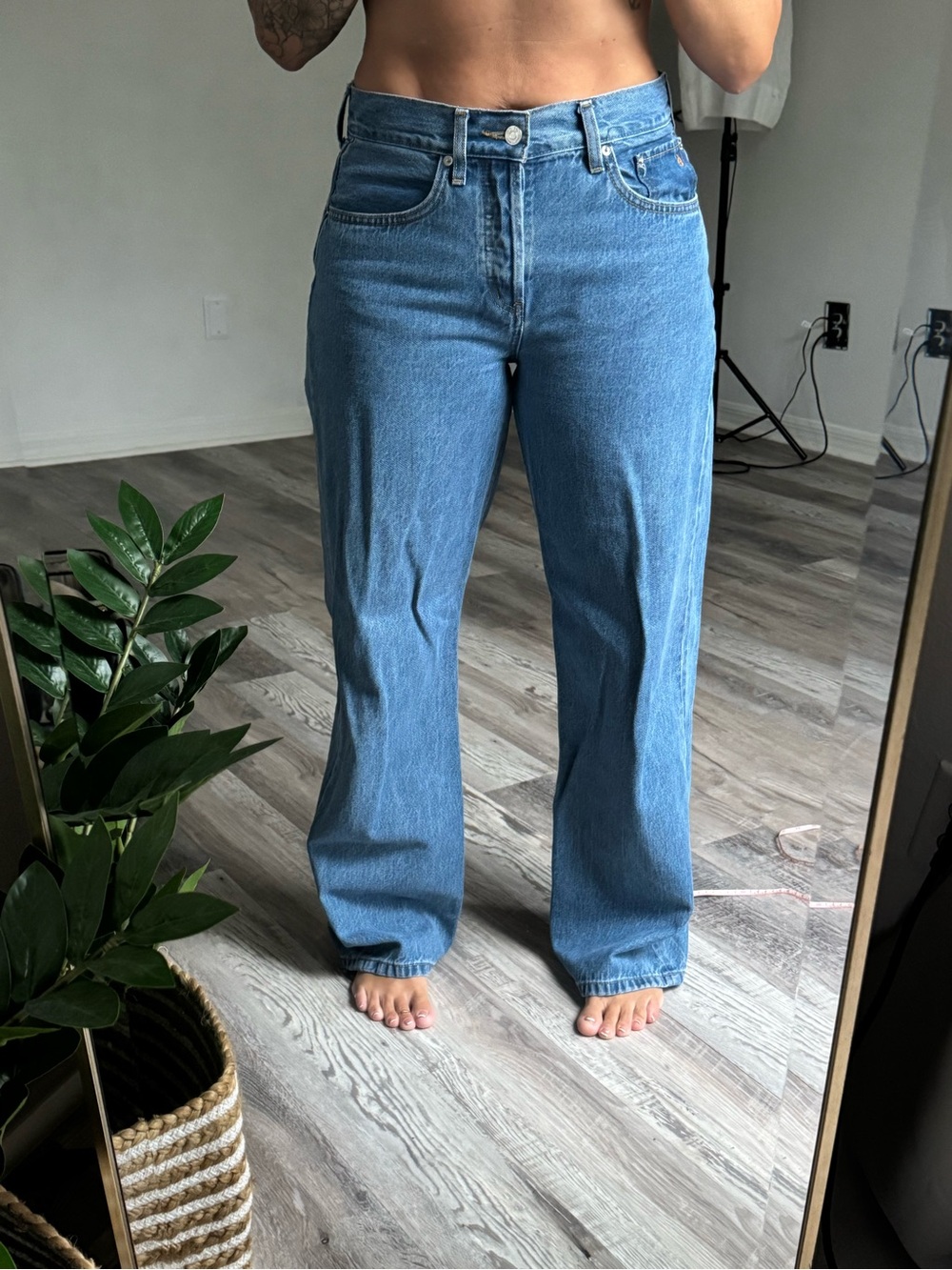 Etica Light Blue Wide Leg Jeans